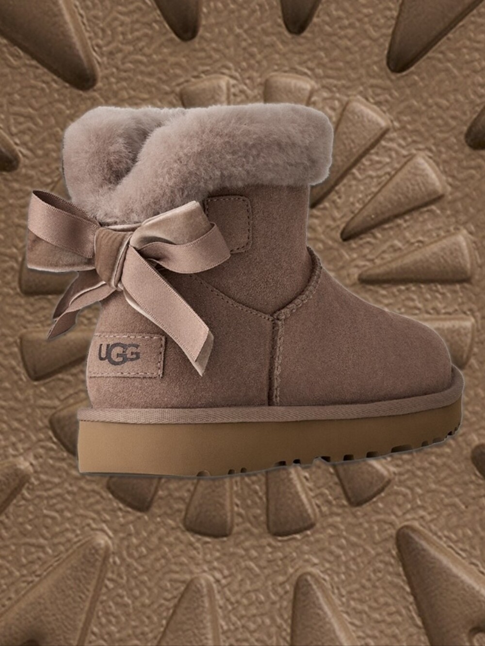 New UGG Mini Bailey Mixed Bow Women's Boots Shoes size US 6